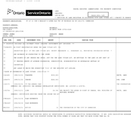 Example service ontario form for liens