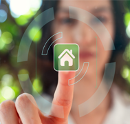 Image of a woman using real estate technology